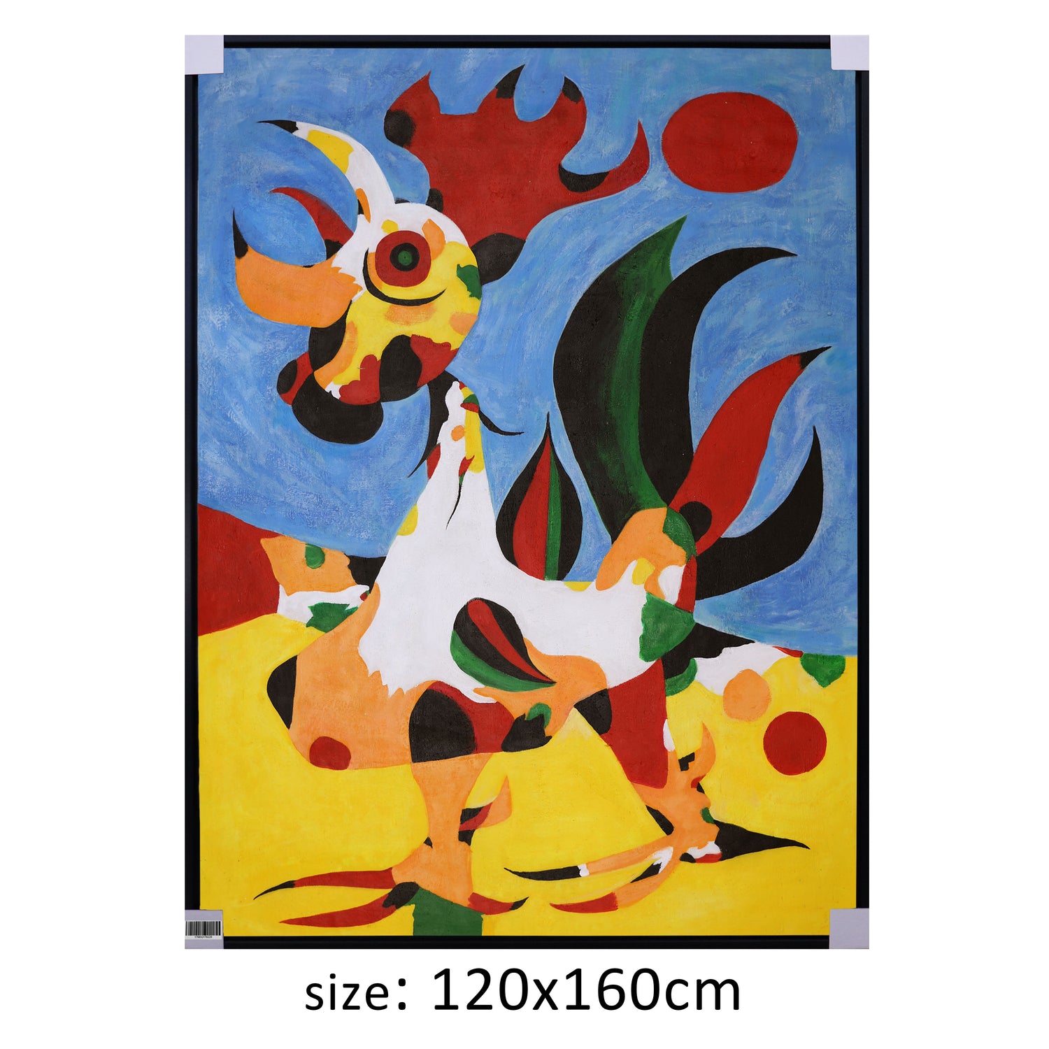 ÓLEO XL GALLINA COLORIDA 120X160