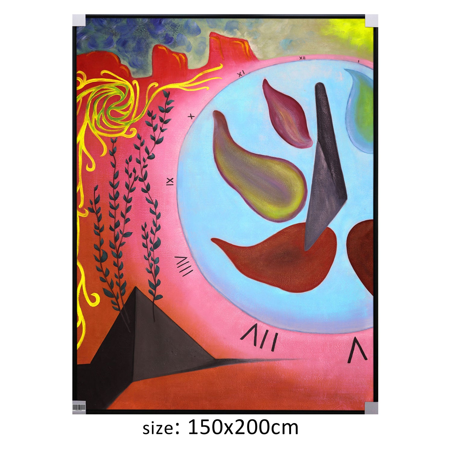 ÓLEO XXL FIGURATIVO RELOJ 150X200