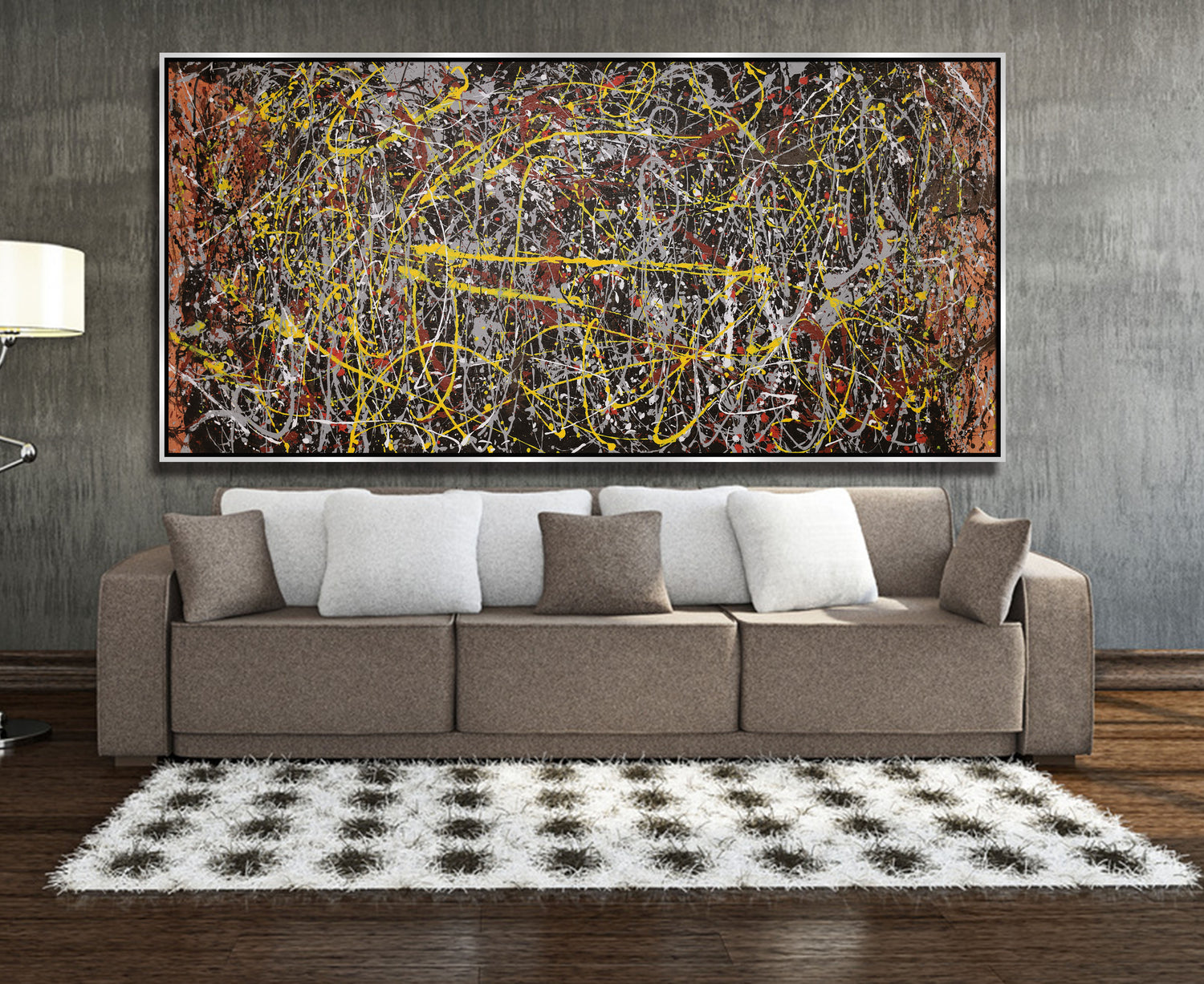 ÓLEO XXL ABSTRACTO CAOS 200X100