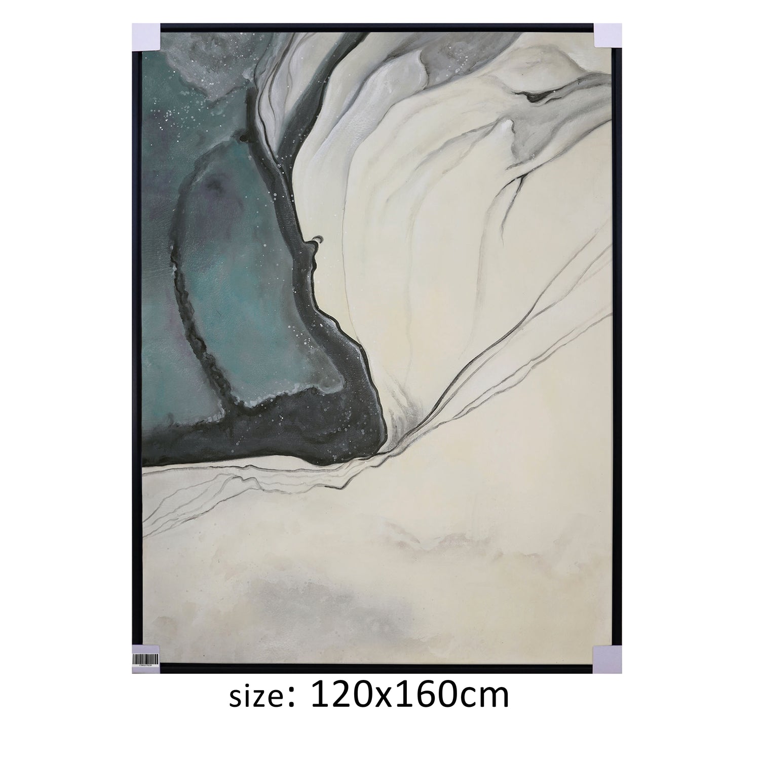 ÓLEO XL ABSTRACTO LAVA BLANCA 120X160