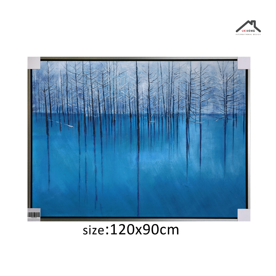 ÓLEO L ÁRBOLES EN INVIERNO 120X90