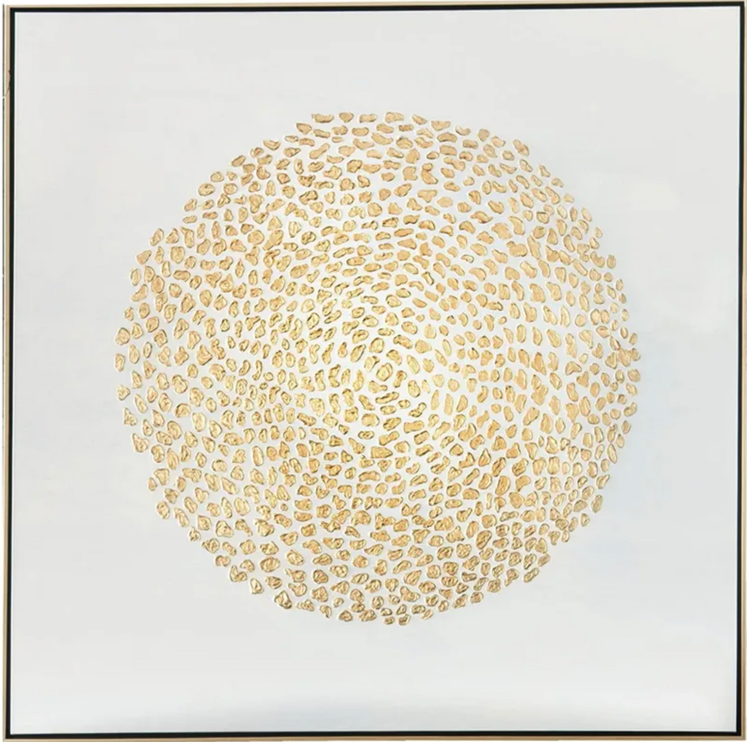 ÓLEO L CÍRCULO DORADO RELIEVE 120X120
