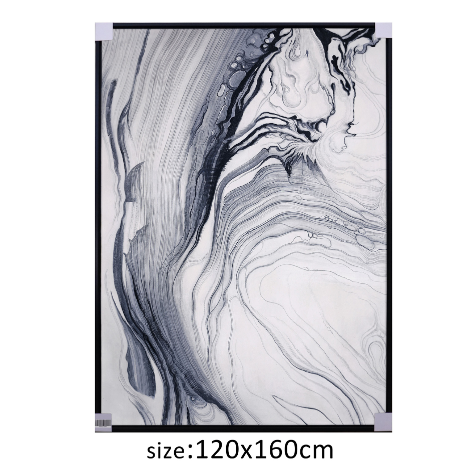 ÓLEO XL ABSTRACTO LAVA GRIS 120X160