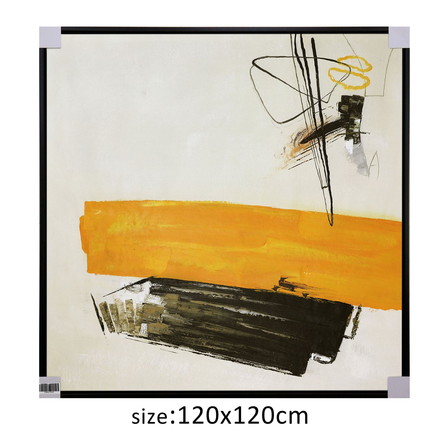 Impacto Abstracto: Amarillo y Negro en Equilibrio