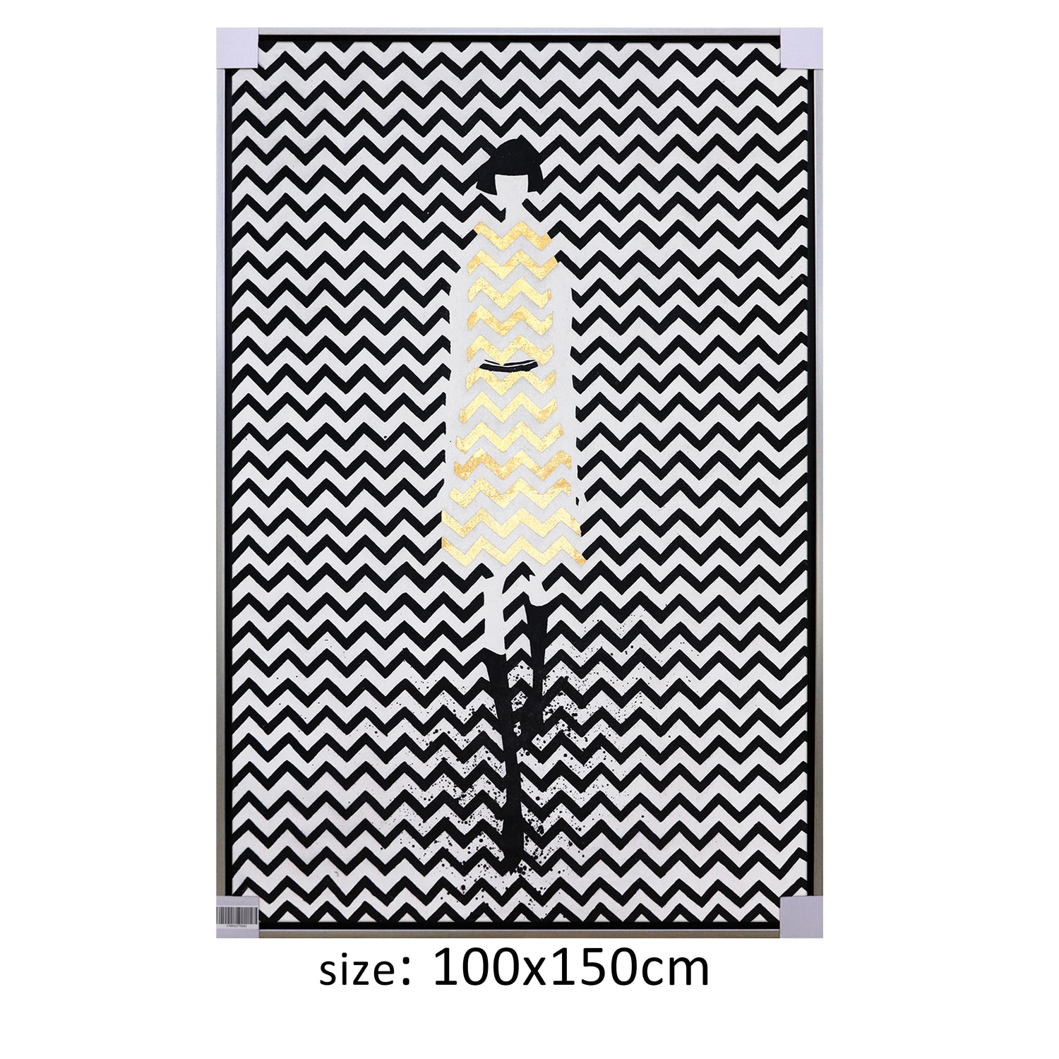 ÓLEO L MUJER EN VESTIDO AMARILLO 100X150