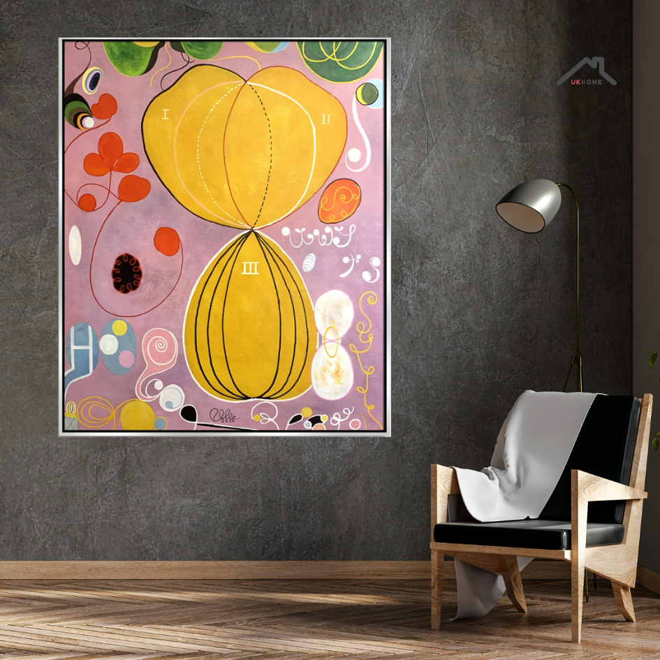 ÓLEO XL FIGURAS EN FONDO ROSA 150X150