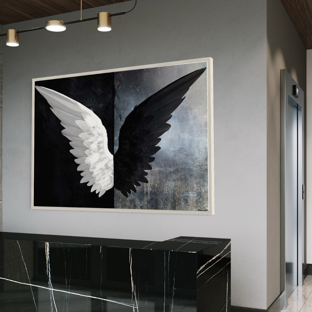 OLEO XL ALAS BLANCAS Y NEGRAS 200 X 140