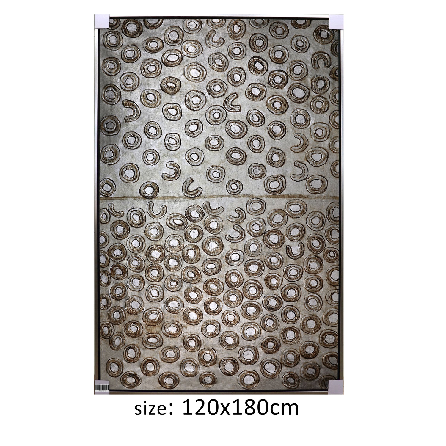 ÓLEO XL PLATEADO CÉLULAS GRISES 120X180