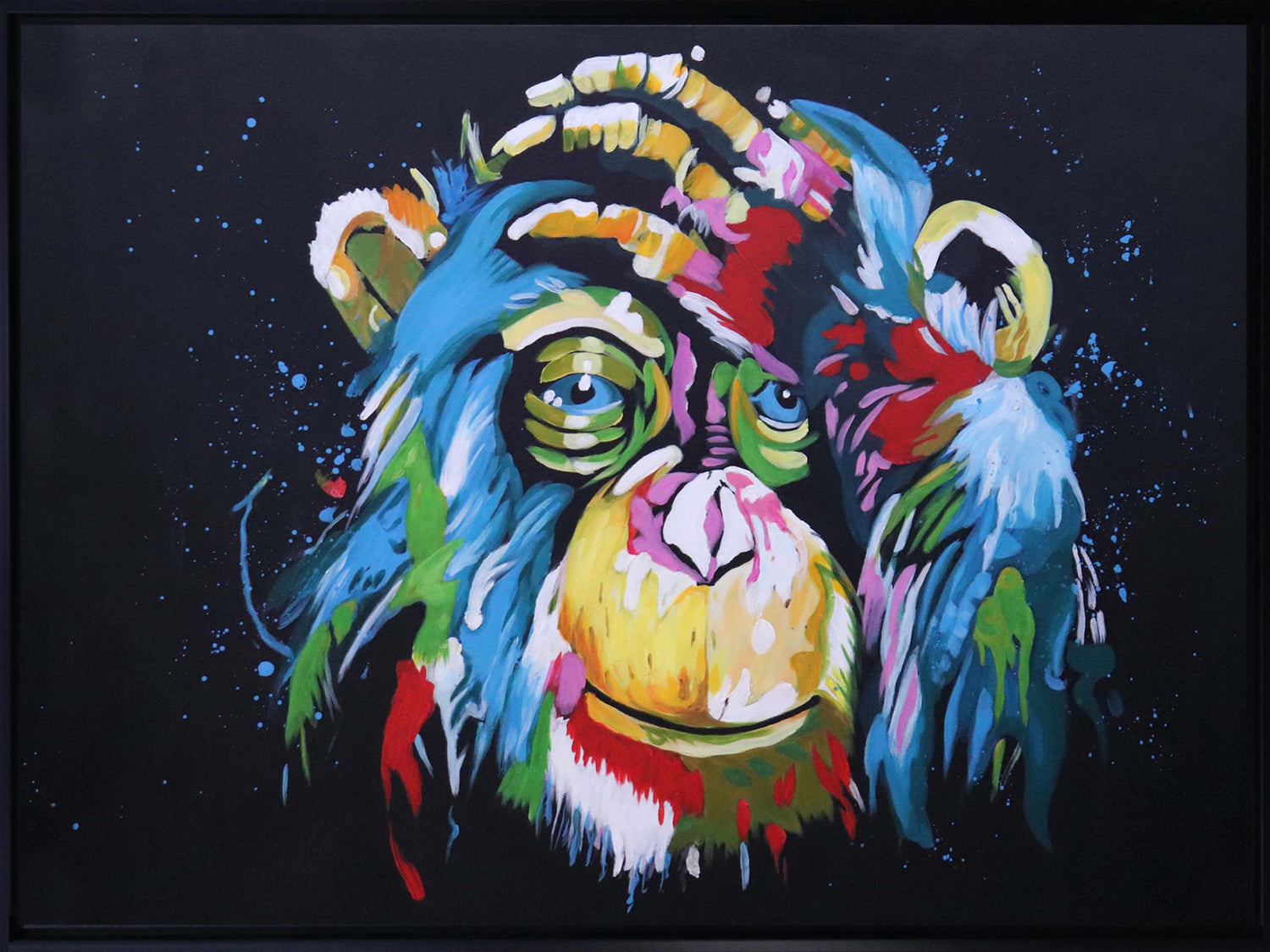 Oleo Chimpancé en colores 120x90