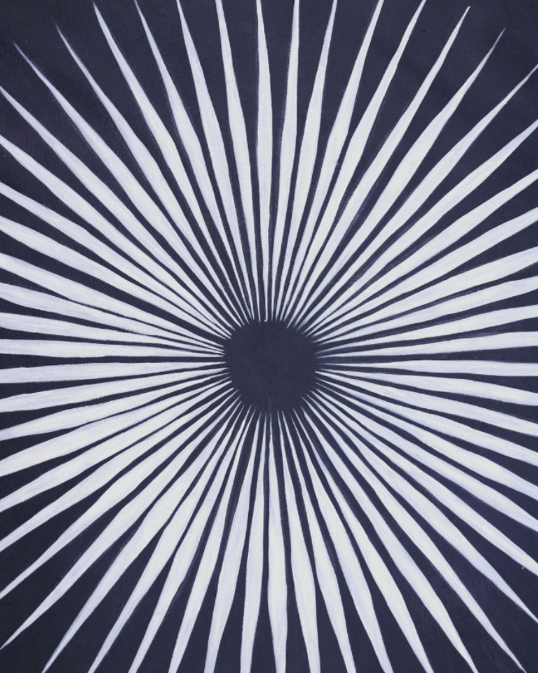 ÓLEO L FONDO NEGRO SOL CON RAYOS PLATEADOS 120X120