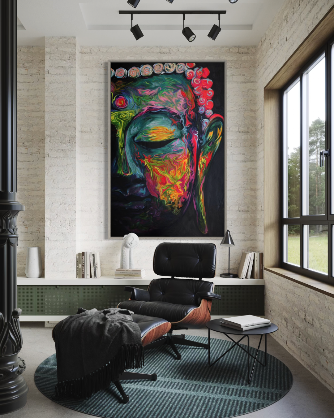 ÓLEO L BUDA COLORES FLÚOR 100X150