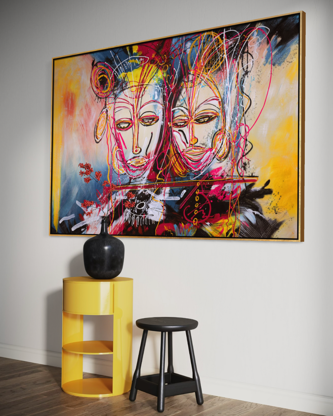 ÓLEO XL ROSTRO MUJERES 180X120