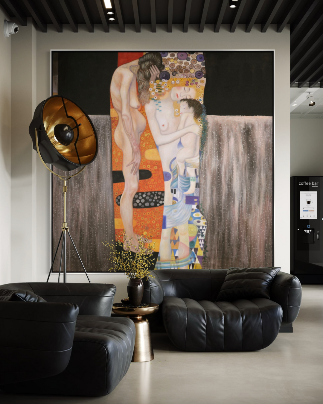 ÓLEO XXL FIGURATIVO CUERPO NEGRO 180X180