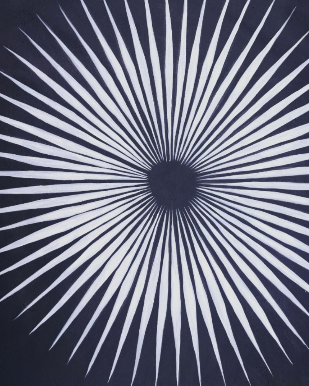 ÓLEO XL FONDO NEGRO SOL CON RAYOS PLATEADOS 150X150