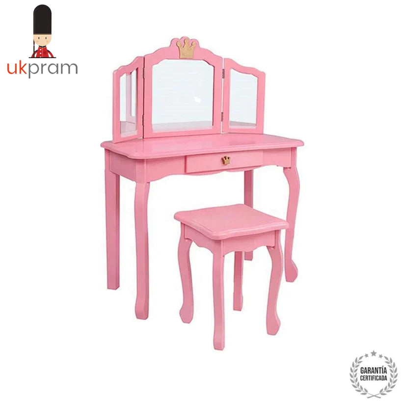 Tocador De Maquillaje Princesa Rosado