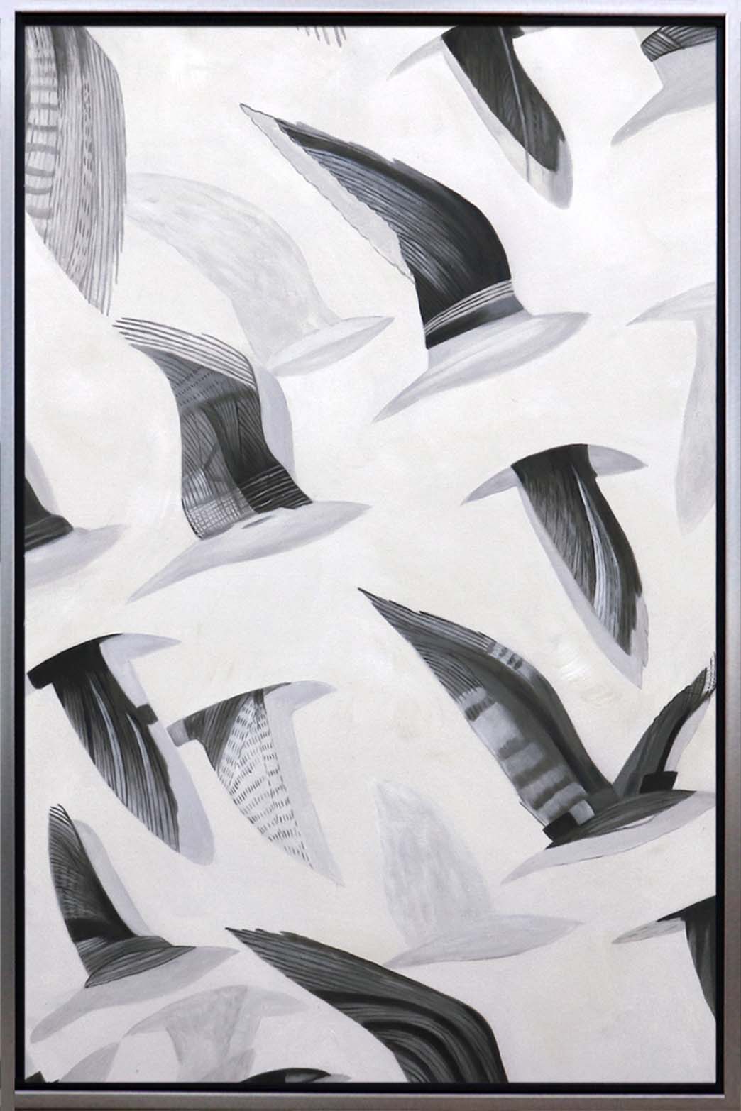 Oleo Gaviotas en fondo blanco 80x120