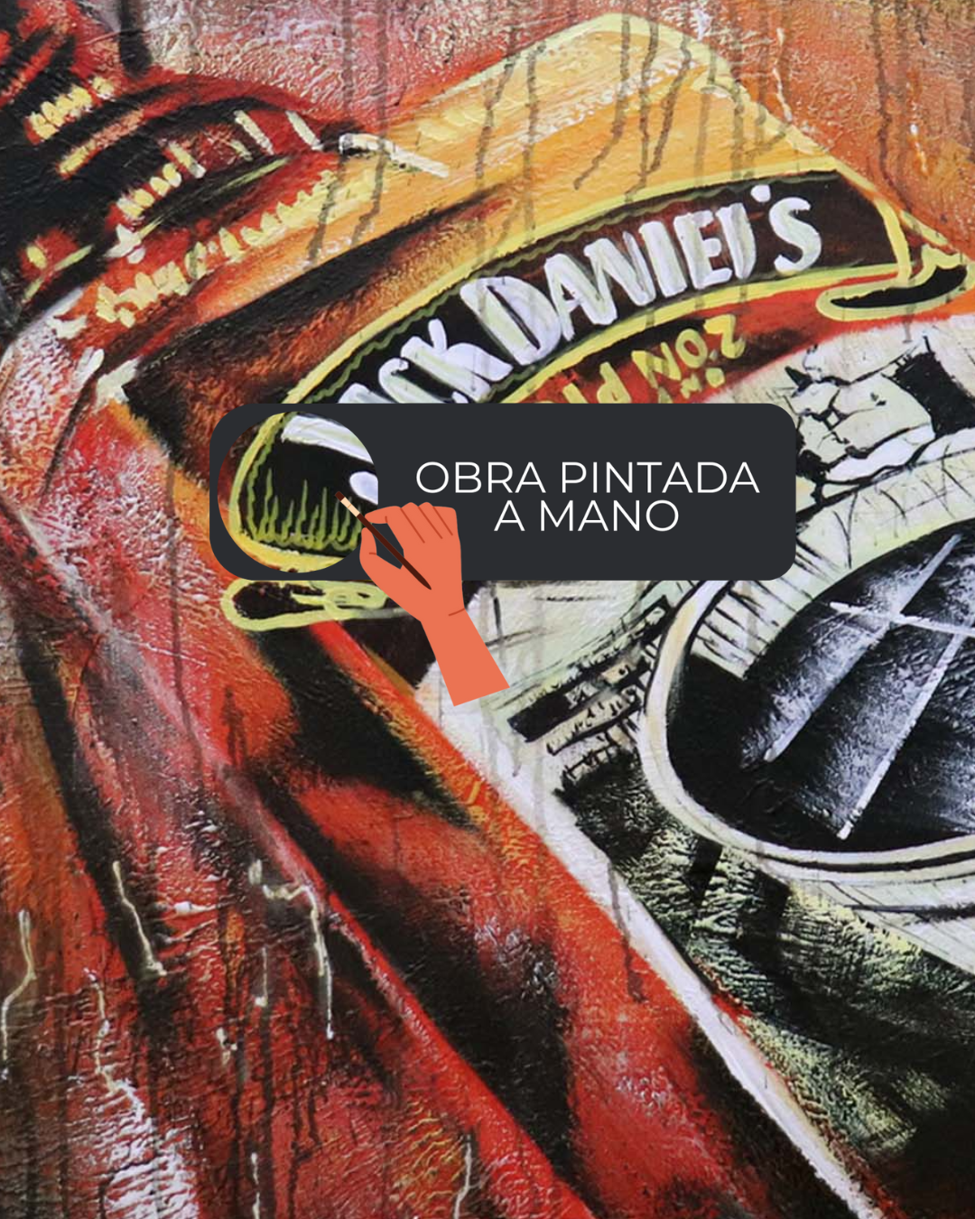 ÓLEO BOTELLA JACK DANIELS TWO 150X90