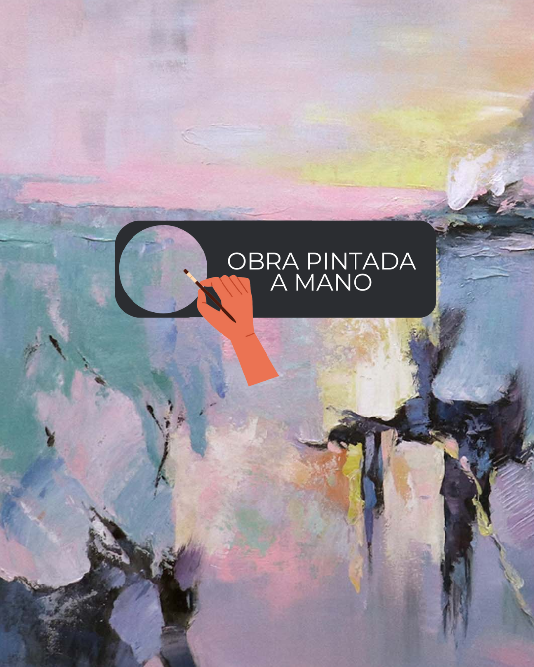 ÓLEO OCÉANO ABSTRACTO 120X120