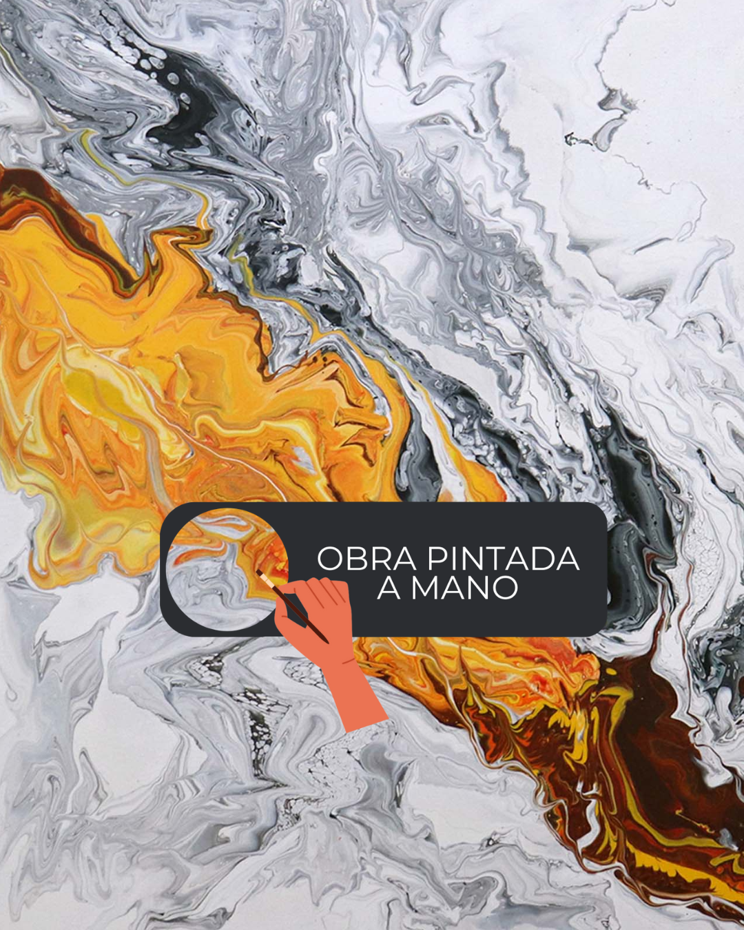 Oleo Lava con fondo blanco