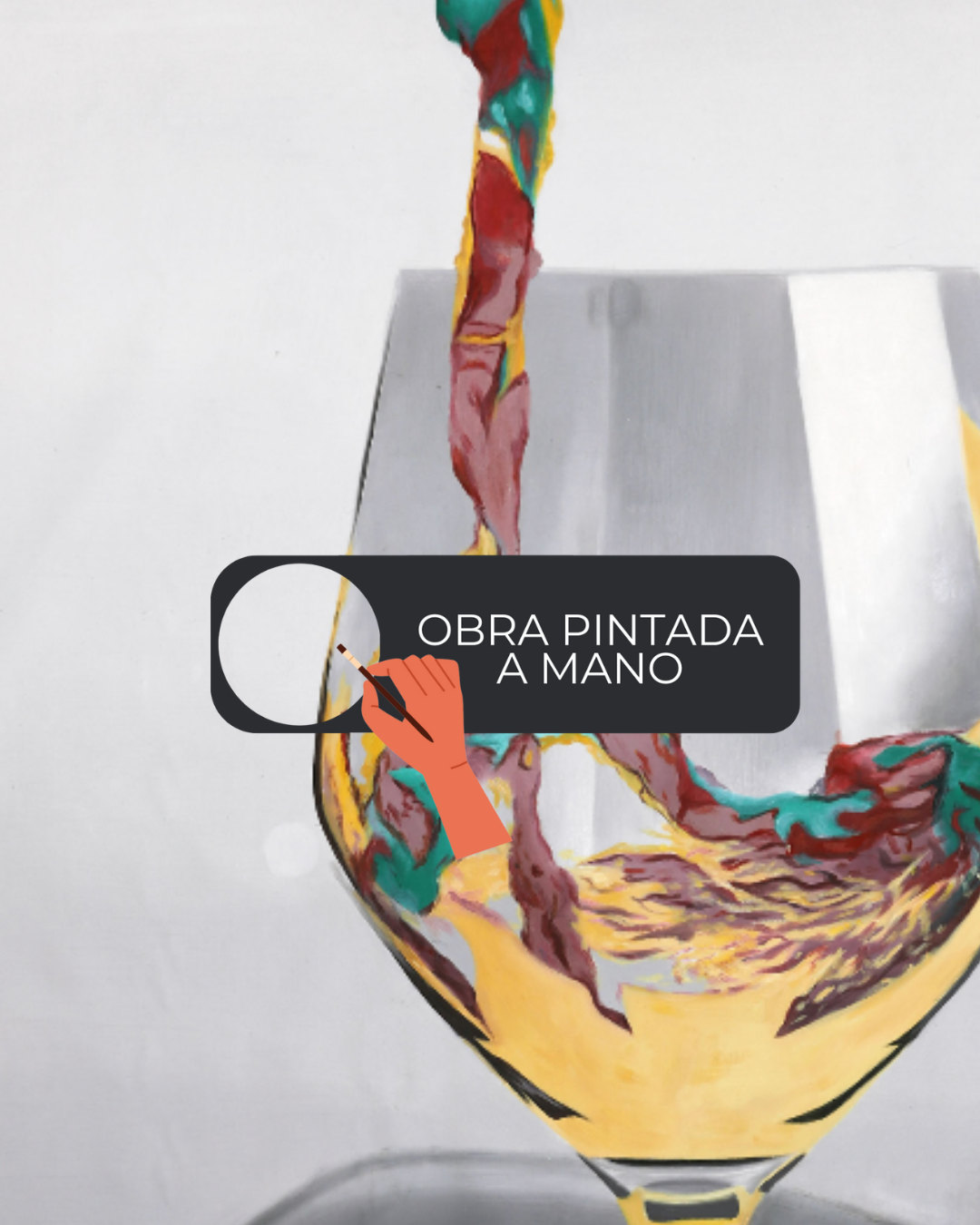ÓLEO L COPA VINO BLANCO 110X150