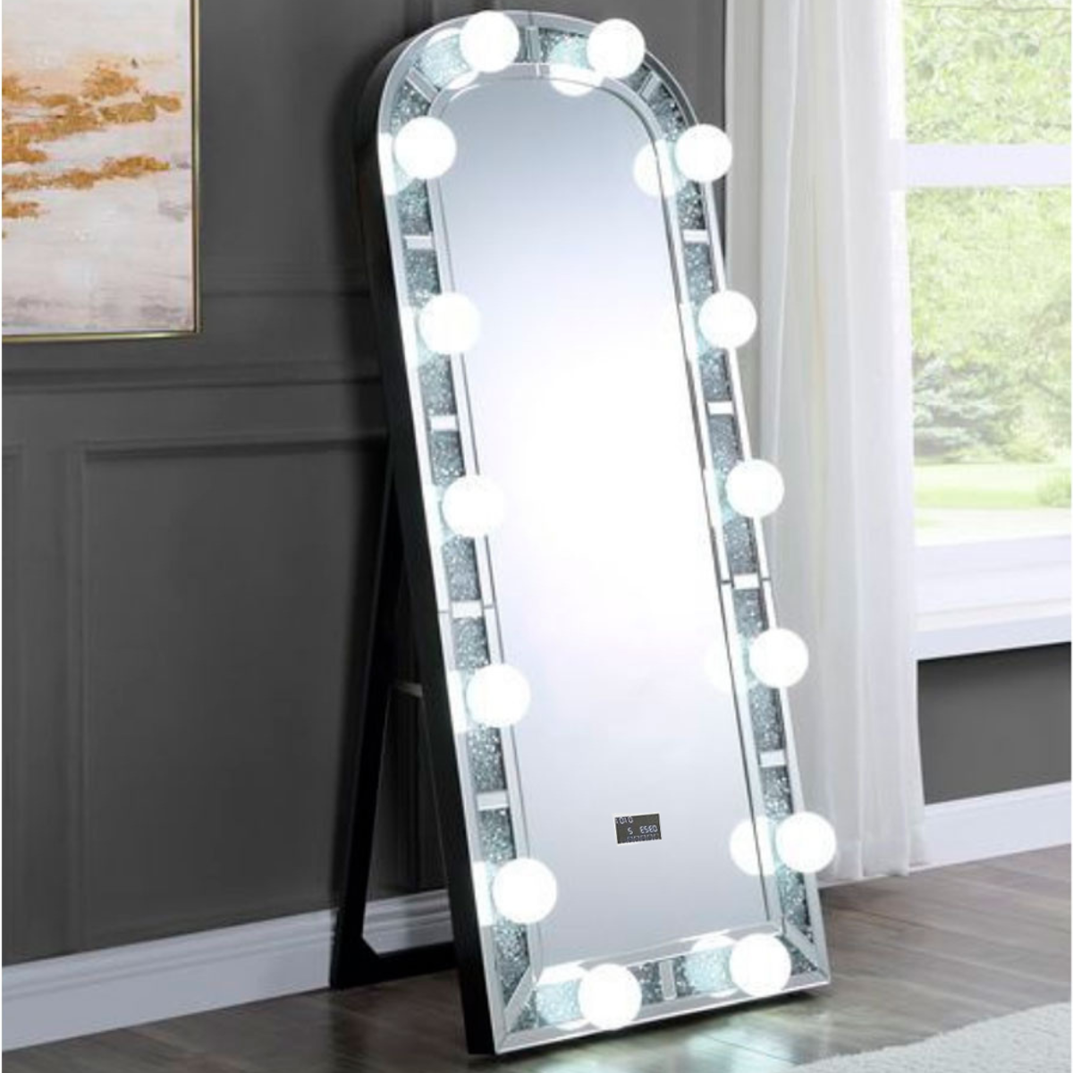 Espejo de Pie con Luces LED y Parlantes Bluetooth Integrados 80×175 cm