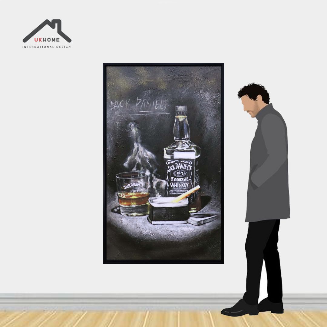 ÓLEO NOCHE DE BOTELLAS 90X150