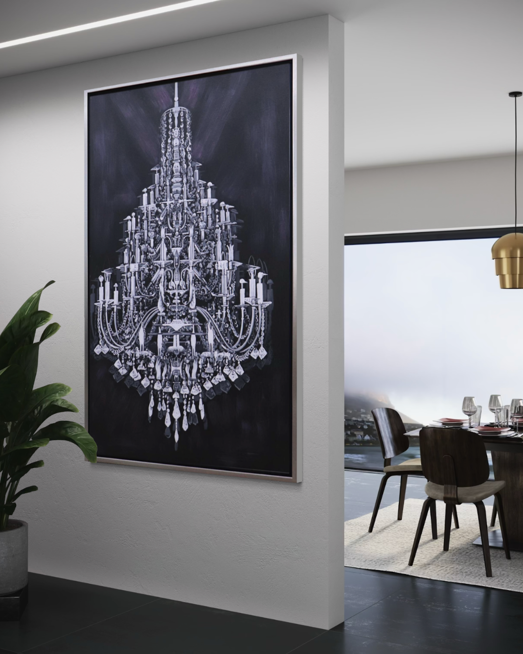 Oleo Candelabro vintage 150x100