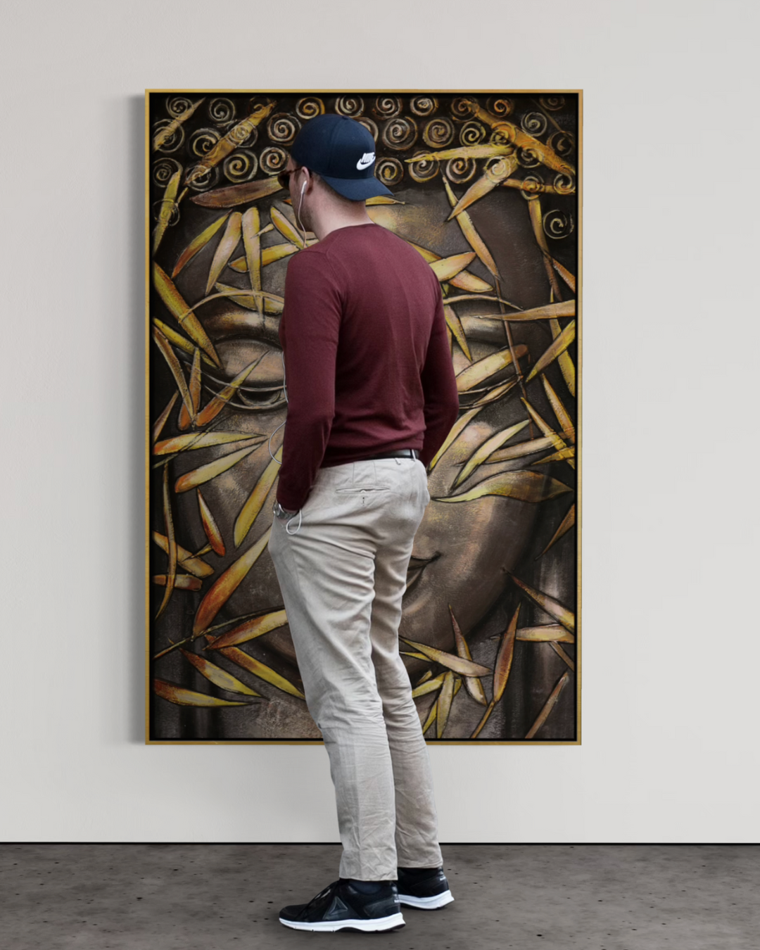 ÓLEO L BUDA DORADO 100X150