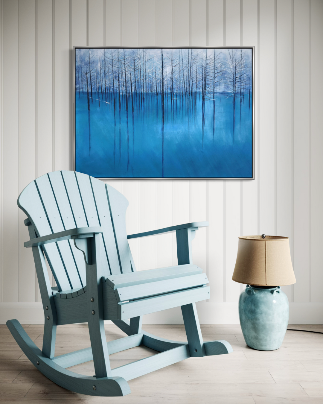 ÓLEO L ÁRBOLES EN INVIERNO 120X90