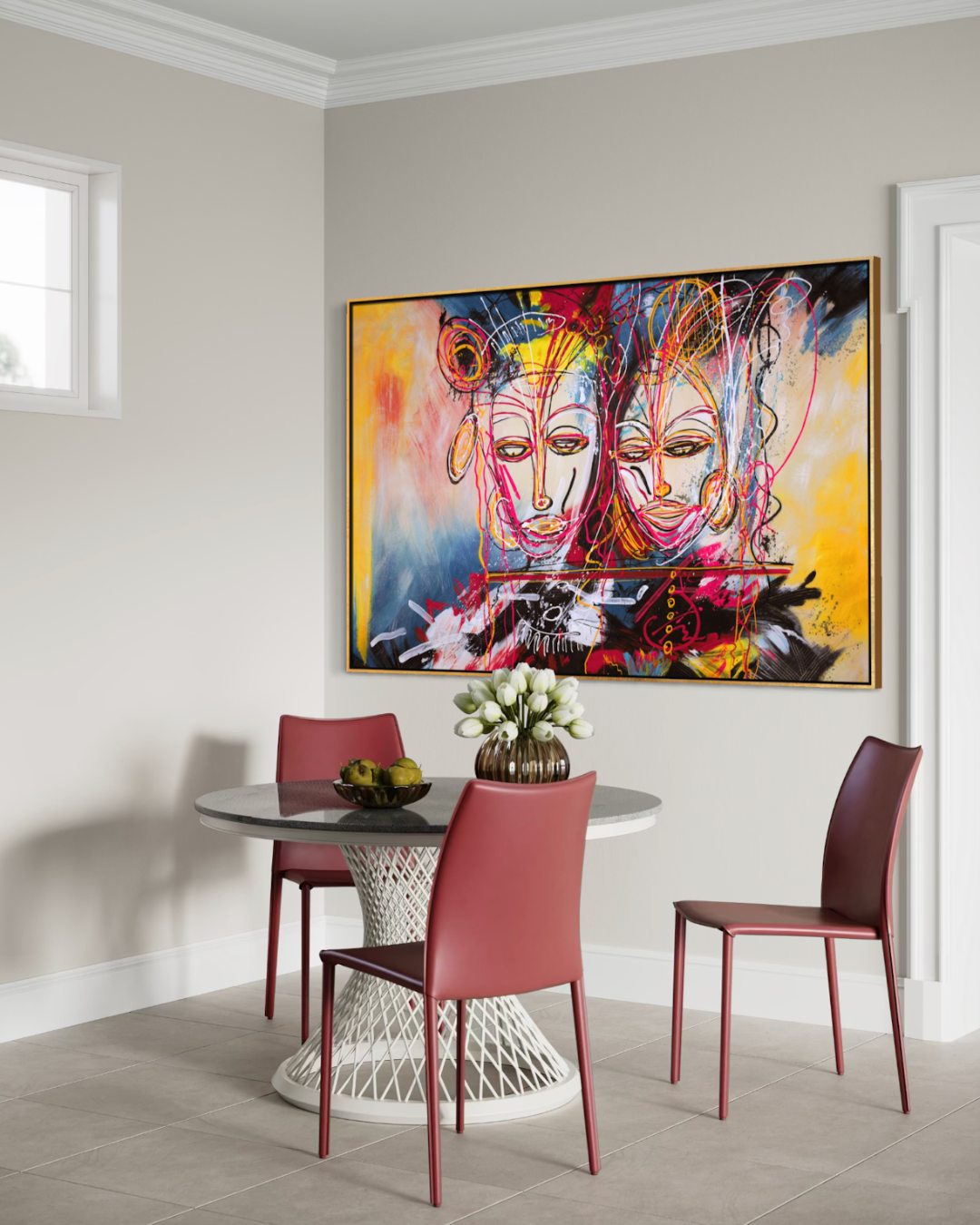 ÓLEO XL ROSTRO MUJERES 180X120
