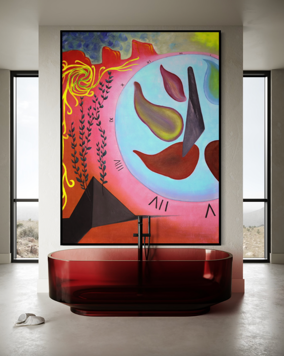 ÓLEO XXL FIGURATIVO RELOJ 150X200