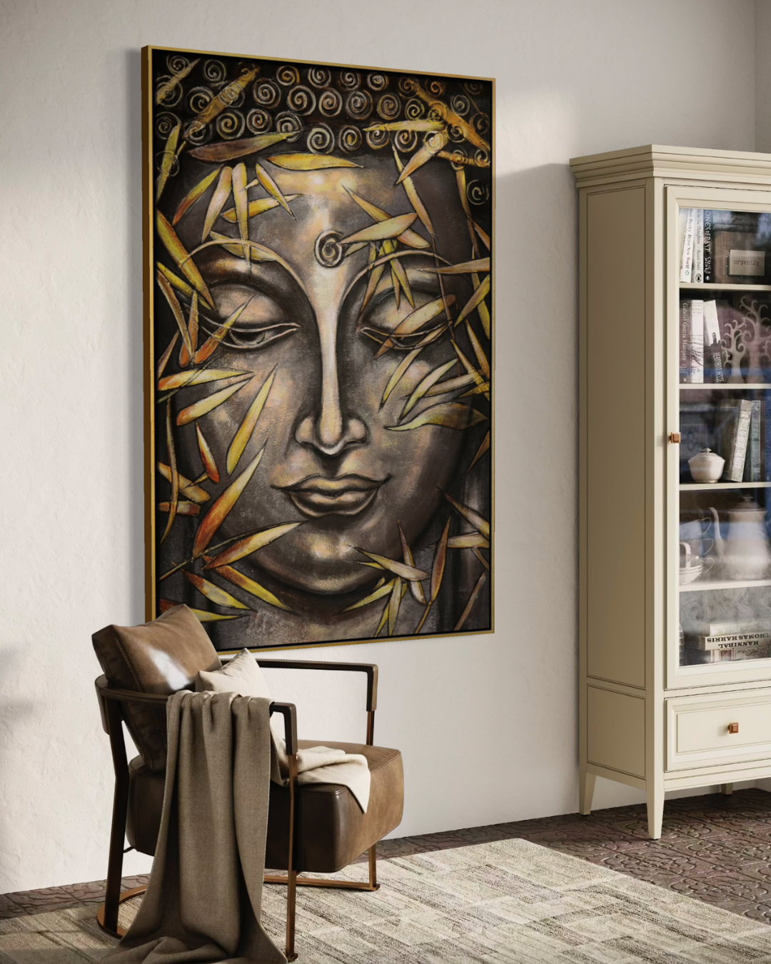 ÓLEO L BUDA DORADO 100X150