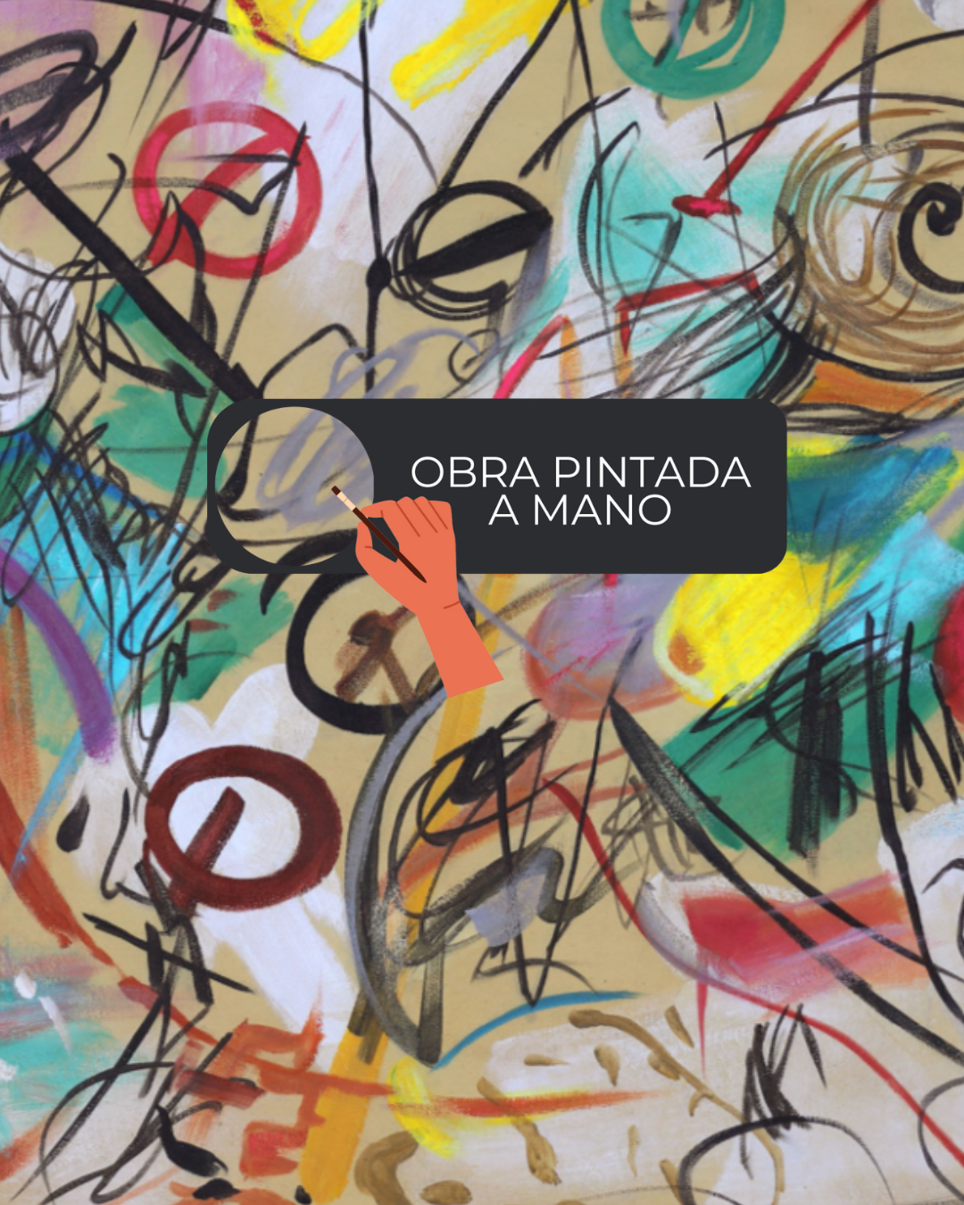 ÓLEO L ABSTRACTO FIGURATIVO 150 X 100
