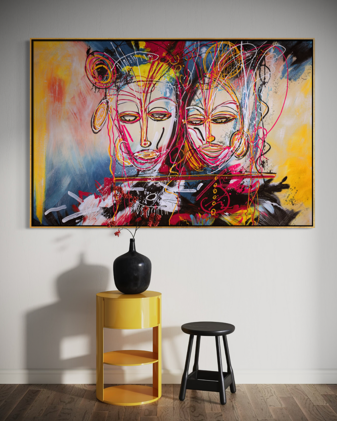 ÓLEO XL ROSTRO MUJERES 180X120