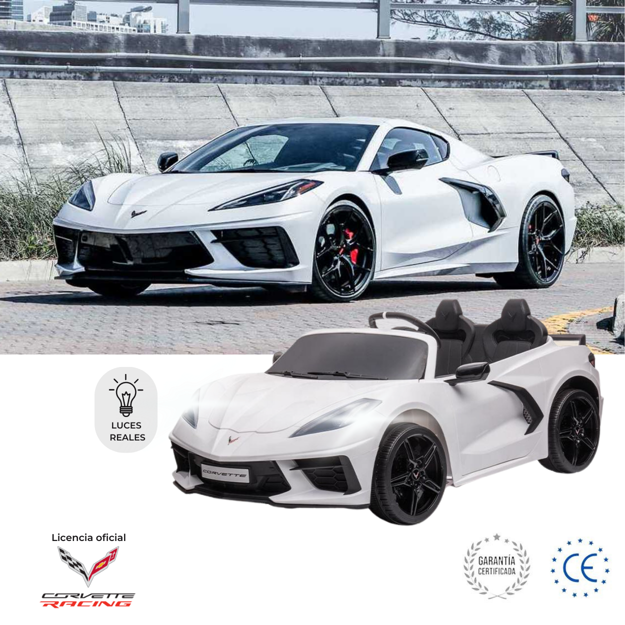 Chevrolet Corvette C8 Blanco 12V
