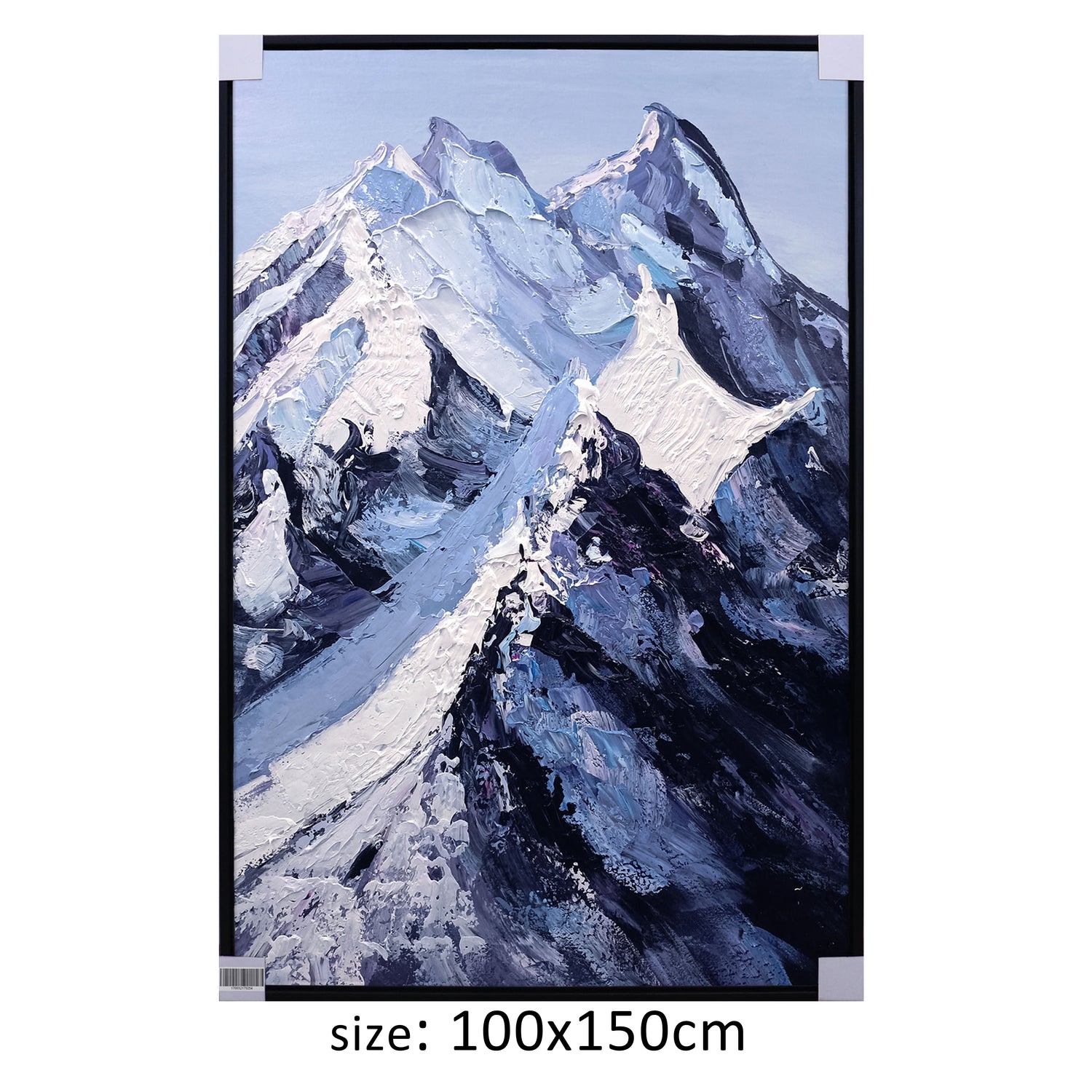 ÓLEO L REALISTA MONTAÑA NEVADA 100X150