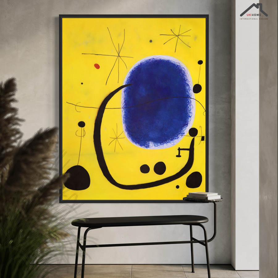 ÓLEO L FIGURATIVO FONDO AMARILLA CON MANCHA 120X150