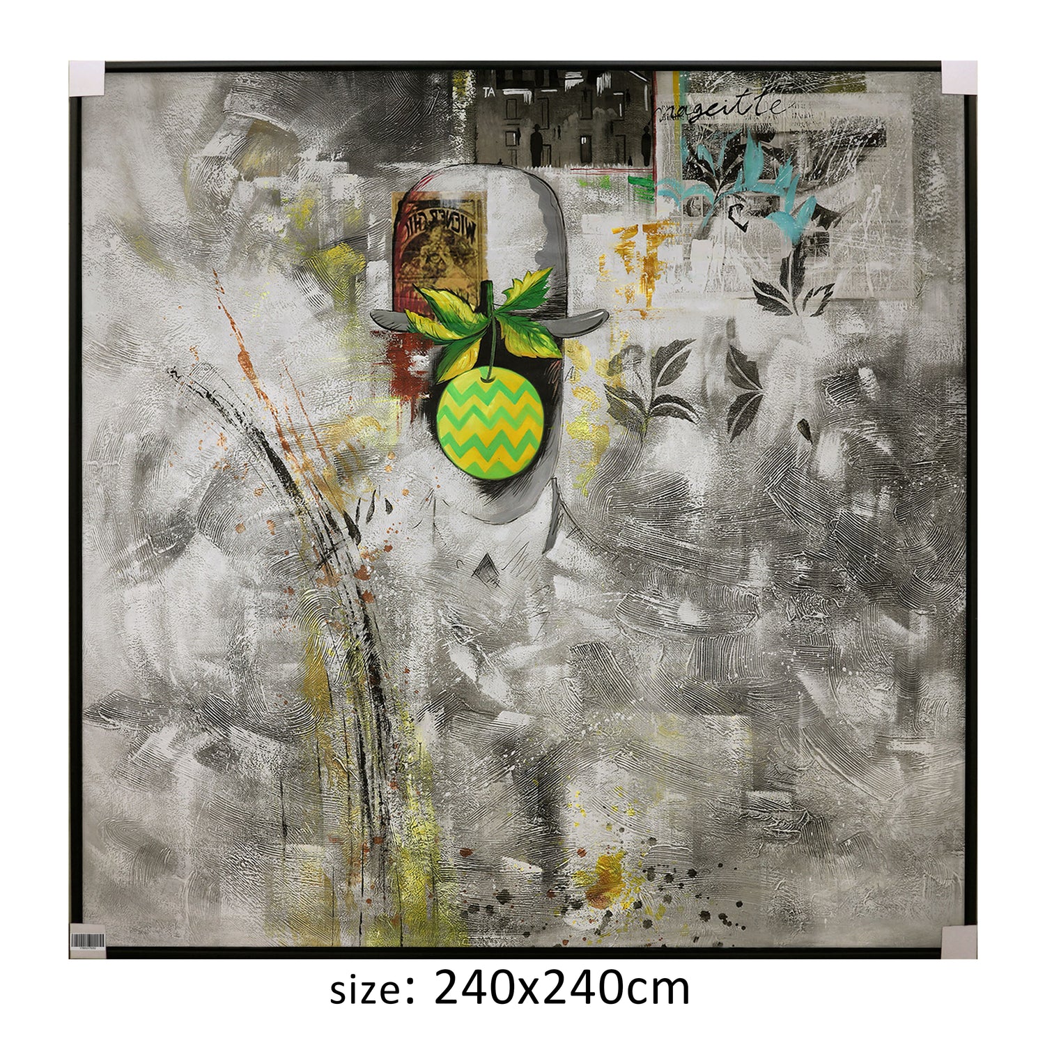 OLEO XXL ABSTRACTO FIGURATIVO EN GRISES 240x240