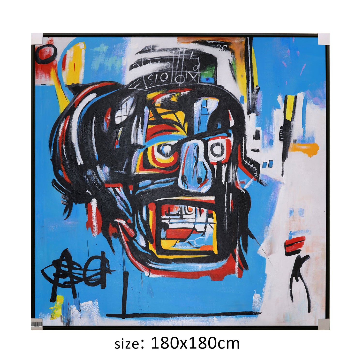 ÓLEO XXL ROSTRO EN COLORES 180X180