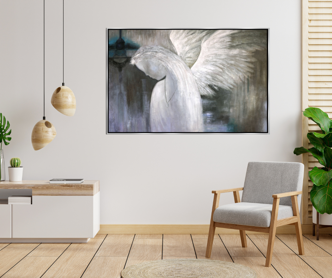 ÓLEO XL ABSTRACTO ÁNGEL ALAS 180X120