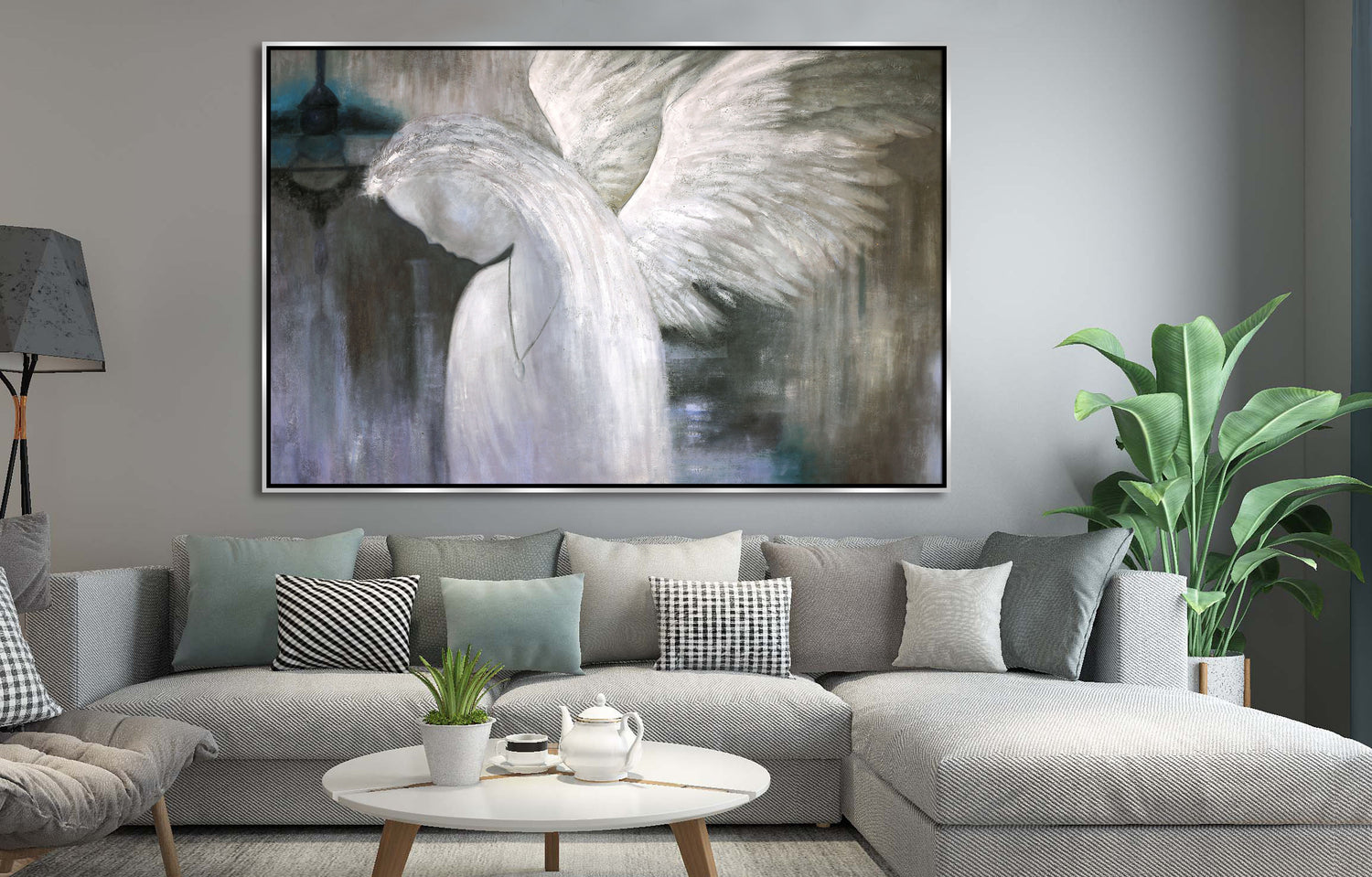 ÓLEO XL ABSTRACTO ÁNGEL ALAS 180X120