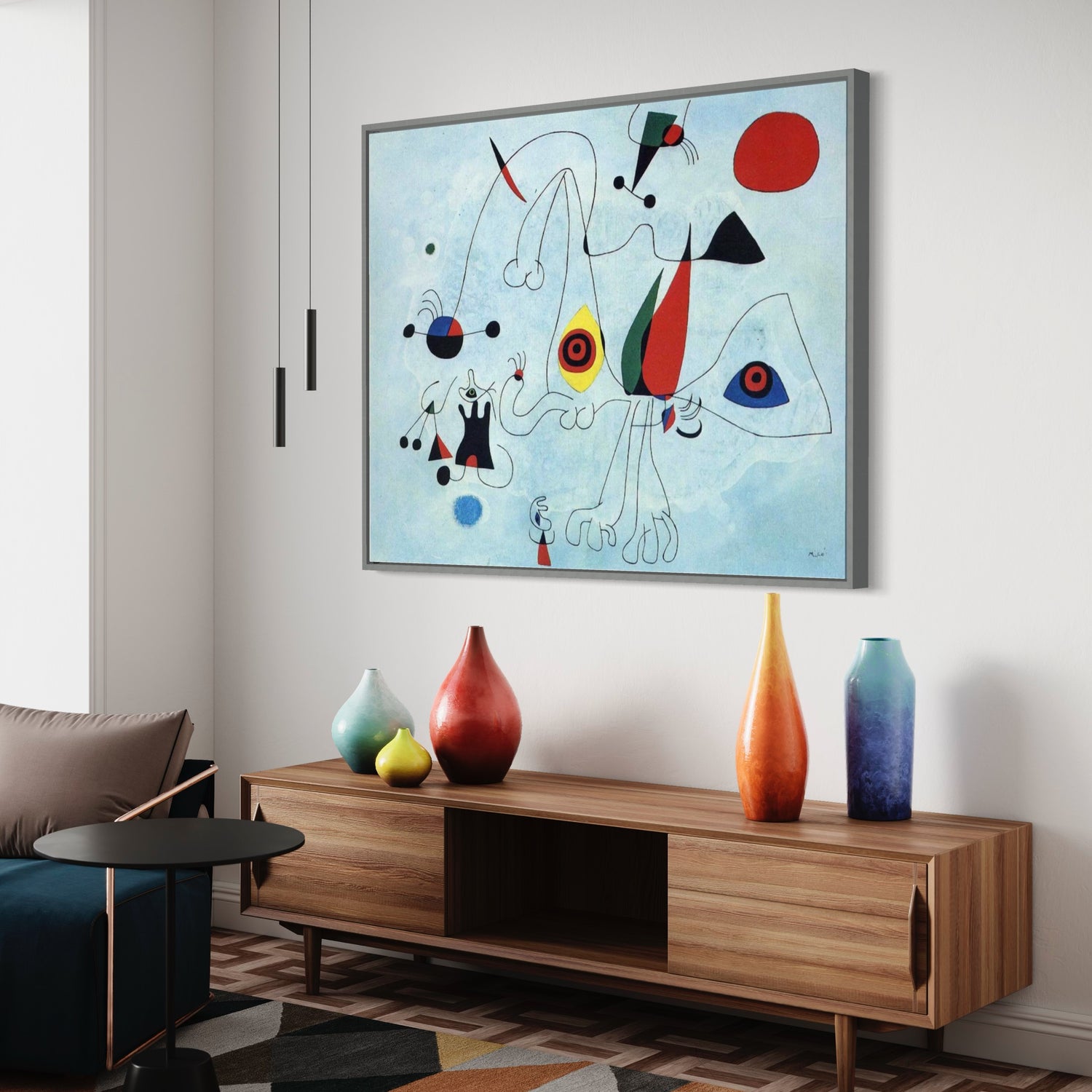 ÓLEO XL FIGURAS COLORES UNIDAS 150X120