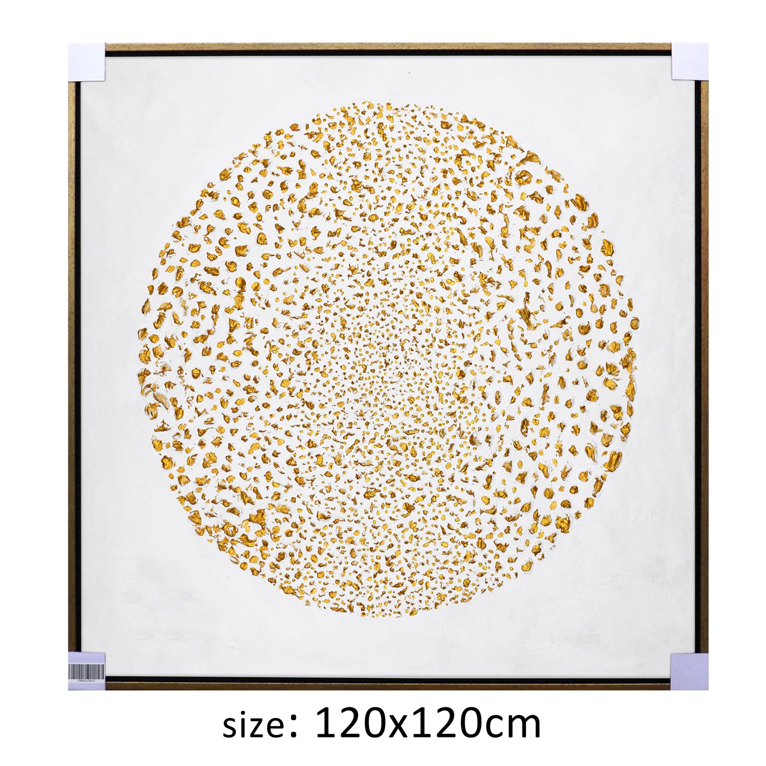 ÓLEO L CÍRCULO DORADO RELIEVE 120X120