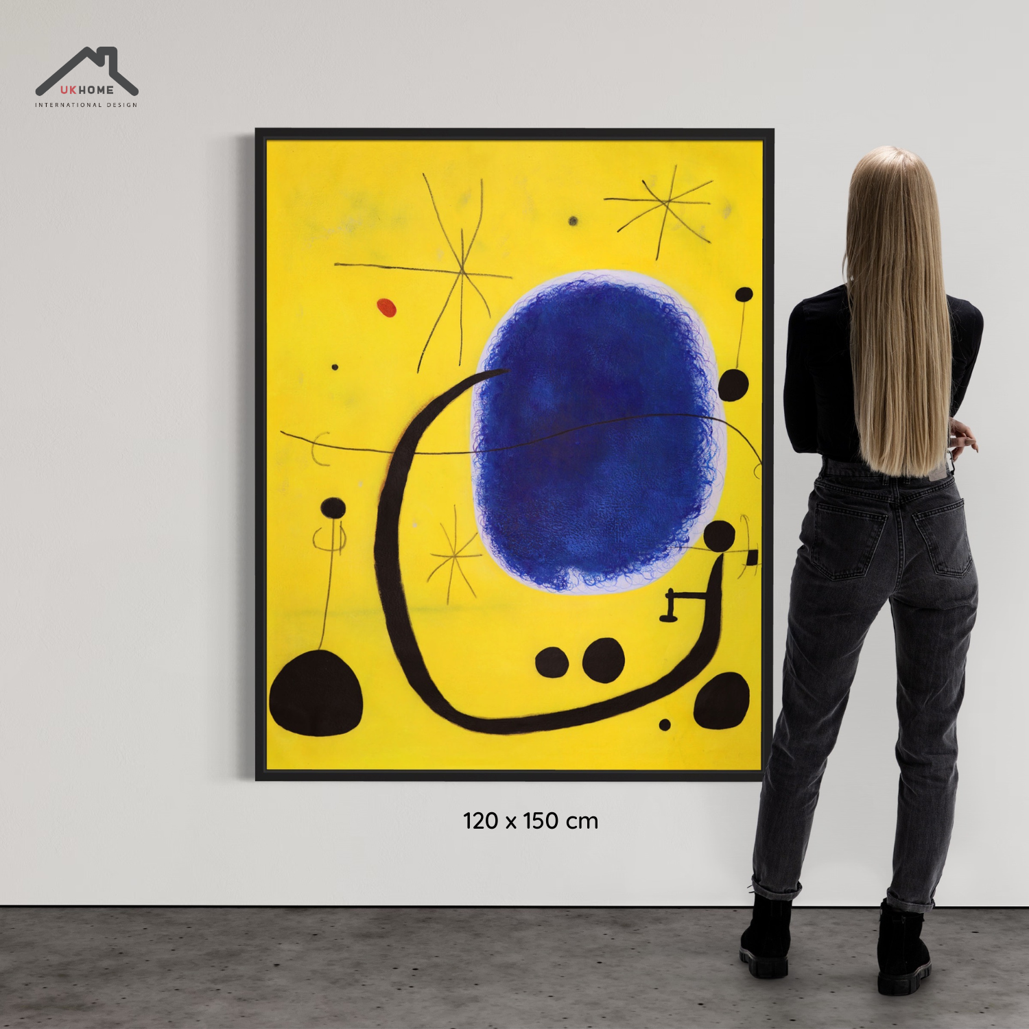 ÓLEO L FIGURATIVO FONDO AMARILLA CON MANCHA 120X150