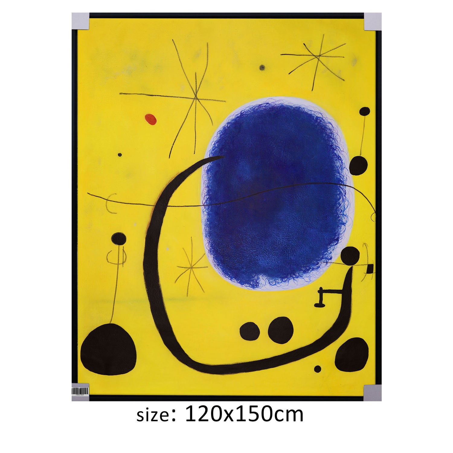 ÓLEO L FIGURATIVO FONDO AMARILLA CON MANCHA 120X150