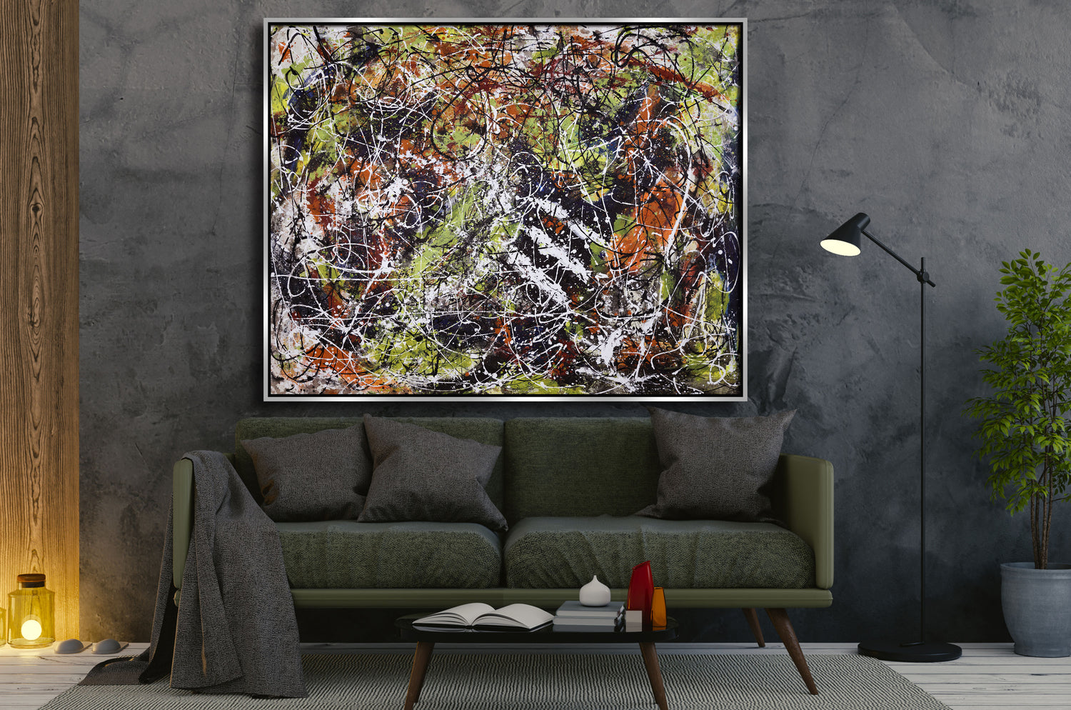 ÓLEO XL ABSTRACTO CAOS 150X120