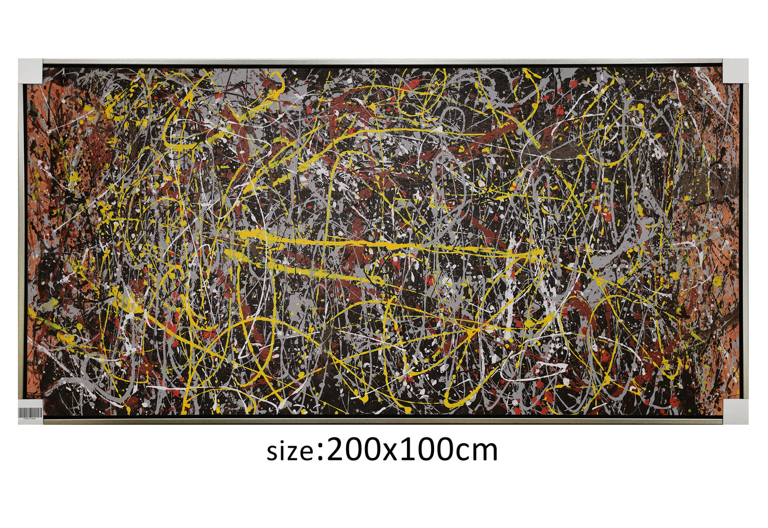 ÓLEO XXL ABSTRACTO CAOS 200X100