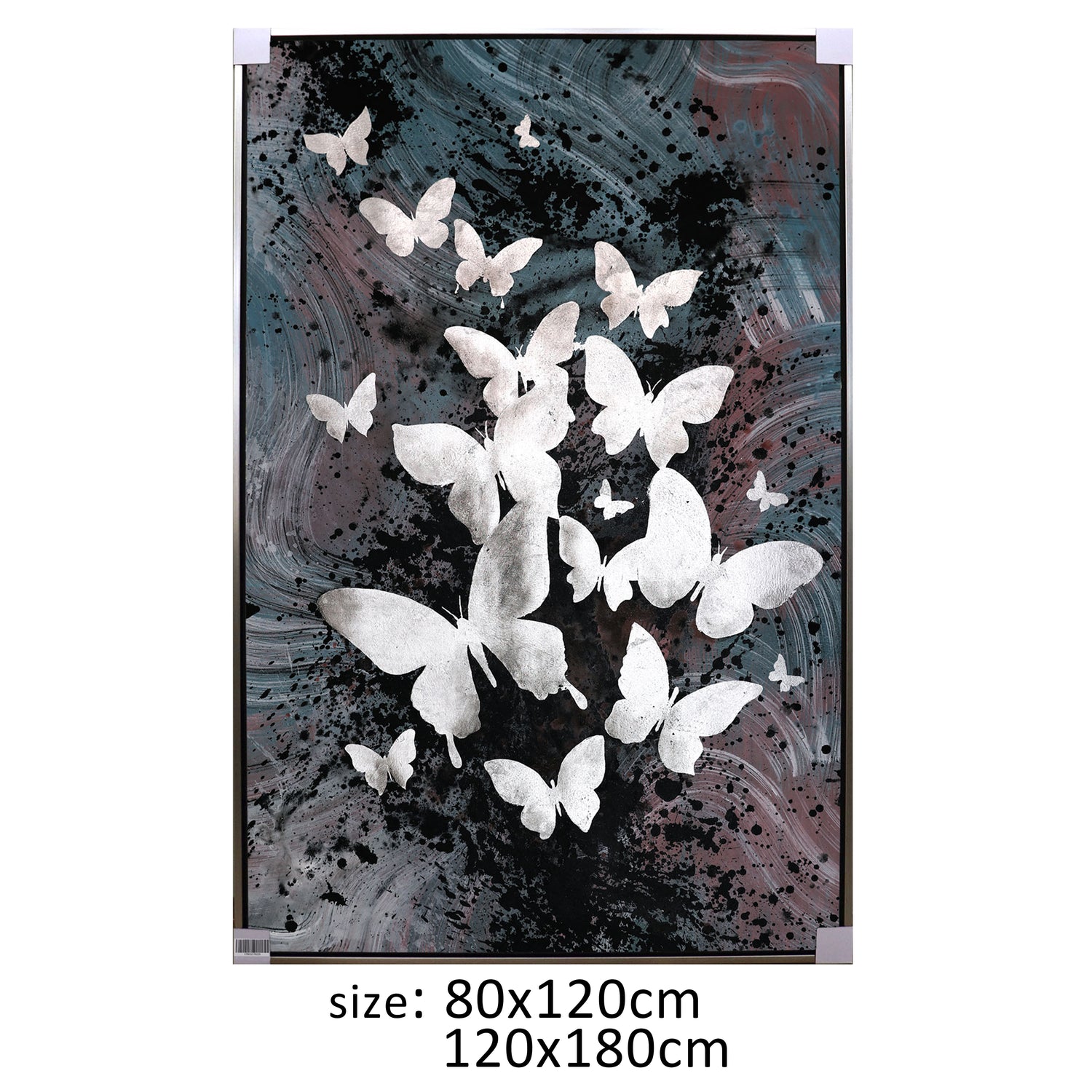 ÓLEO XL MARIPOSAS BLANCAS 120X180