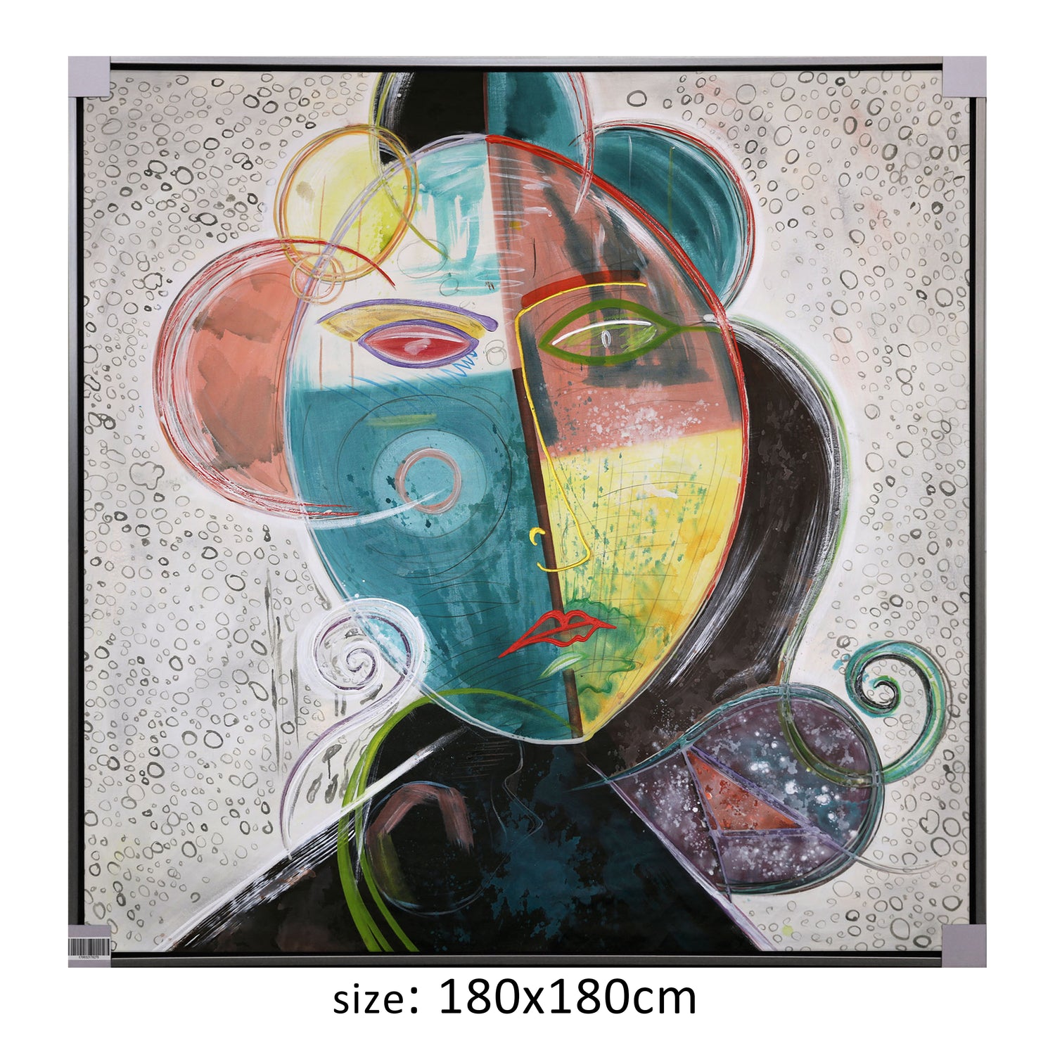 ÓLEO XXL CUBISMO ROSTRO MUJER 180X180