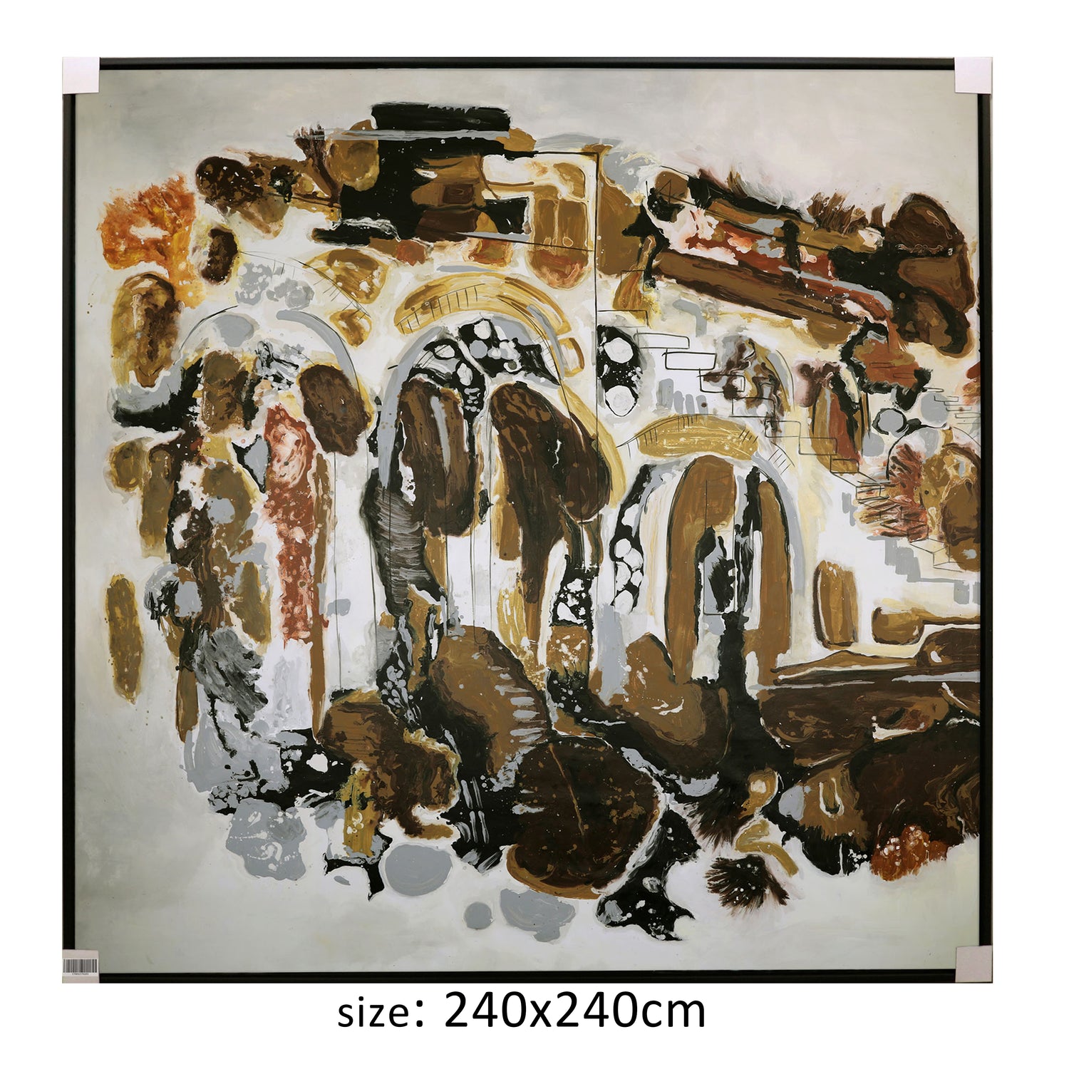 ÓLEO XXL FIGURATIVO TONOS CAFÉS 240x240